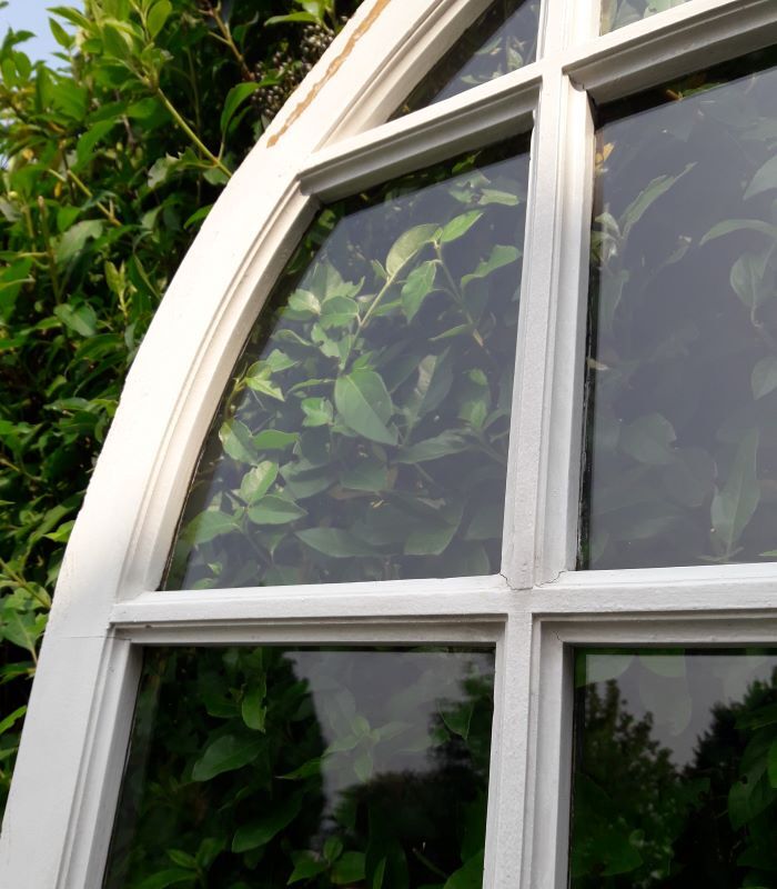Oak arched bay window door H219xW267,5 small tiles
