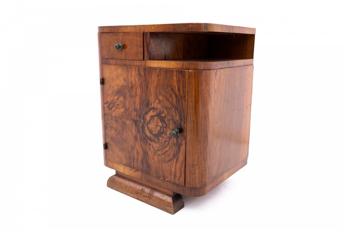 Pair of Art Deco bedside tables, Poland, 1930s.
