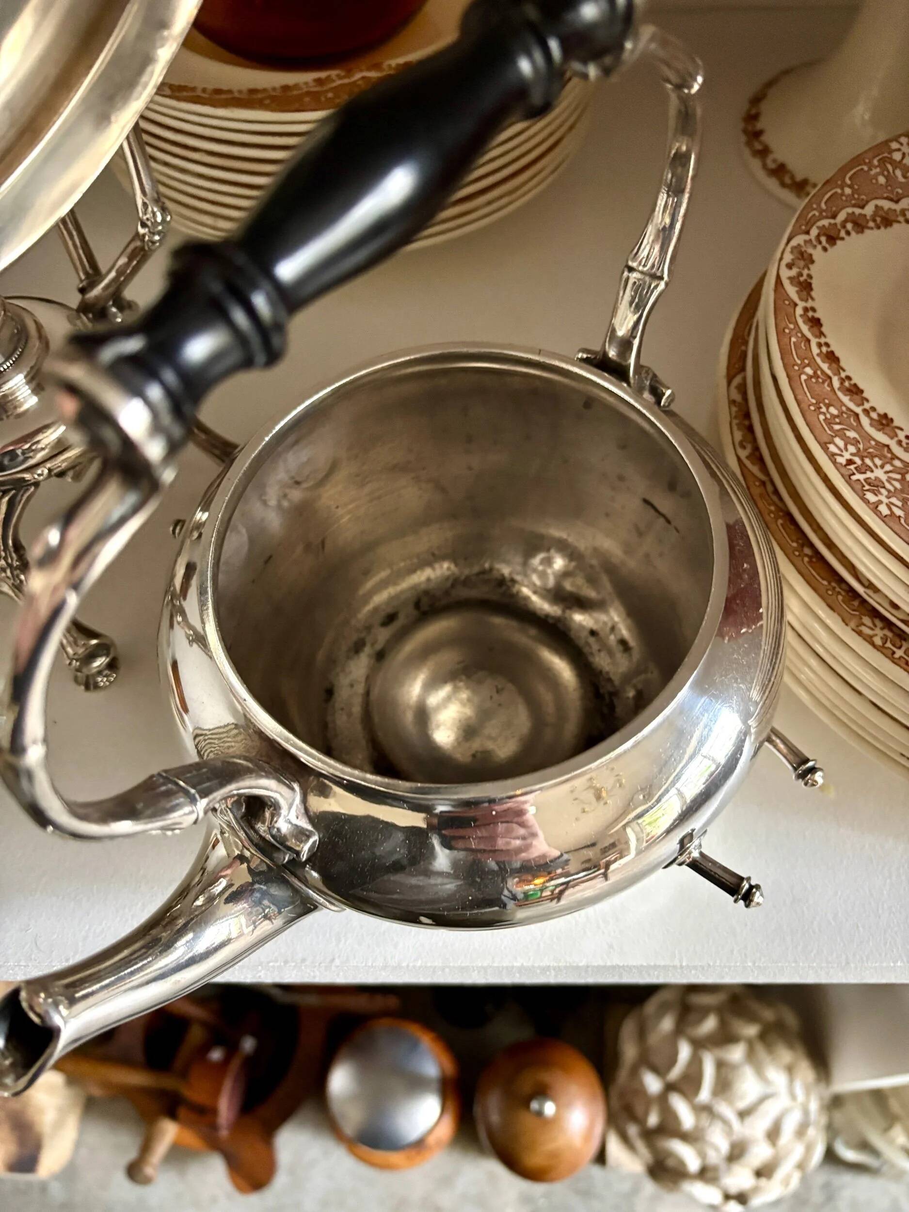 Samovar Christofle en métal argenté et ébène, vers 1860