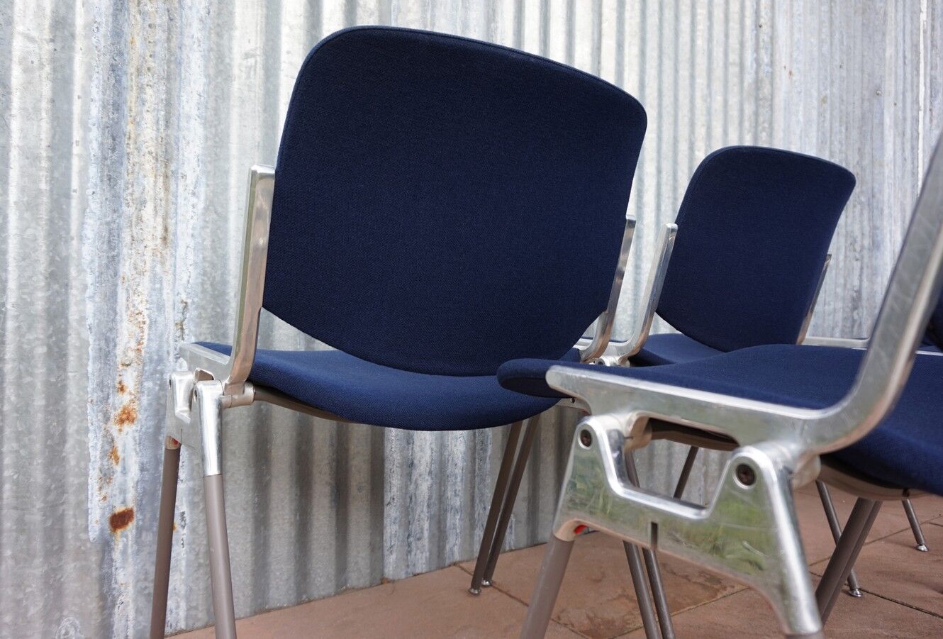 Chaise Castelli bleues de 1967