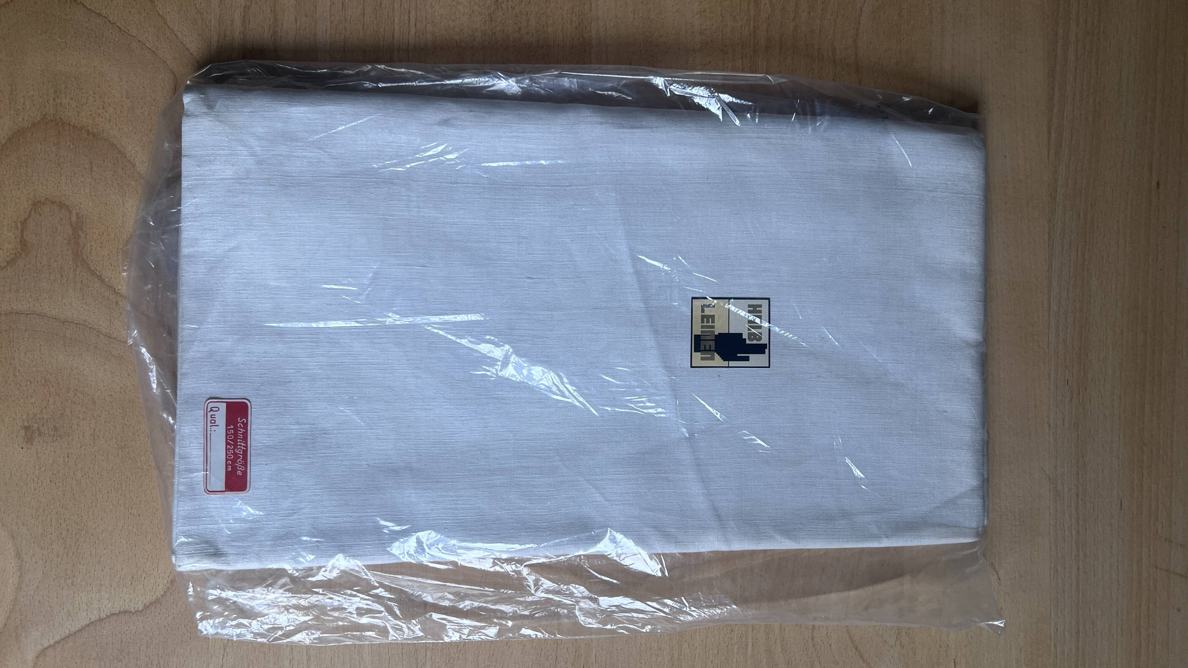 Vintage linen and cotton sheet, new in packaging