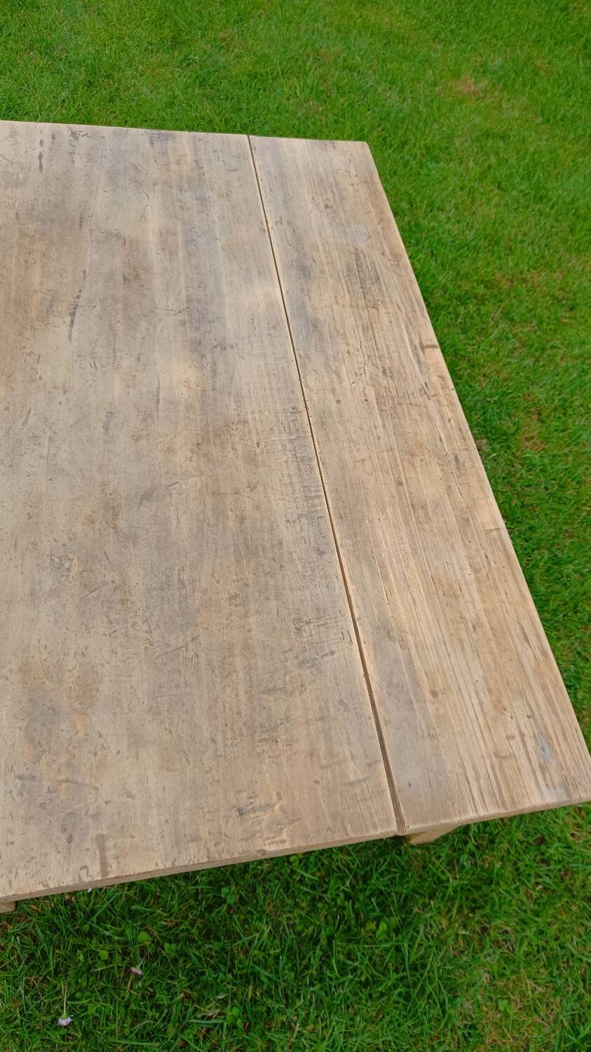 Raw wood coffee table