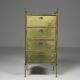 Commode en cuir vers 1960