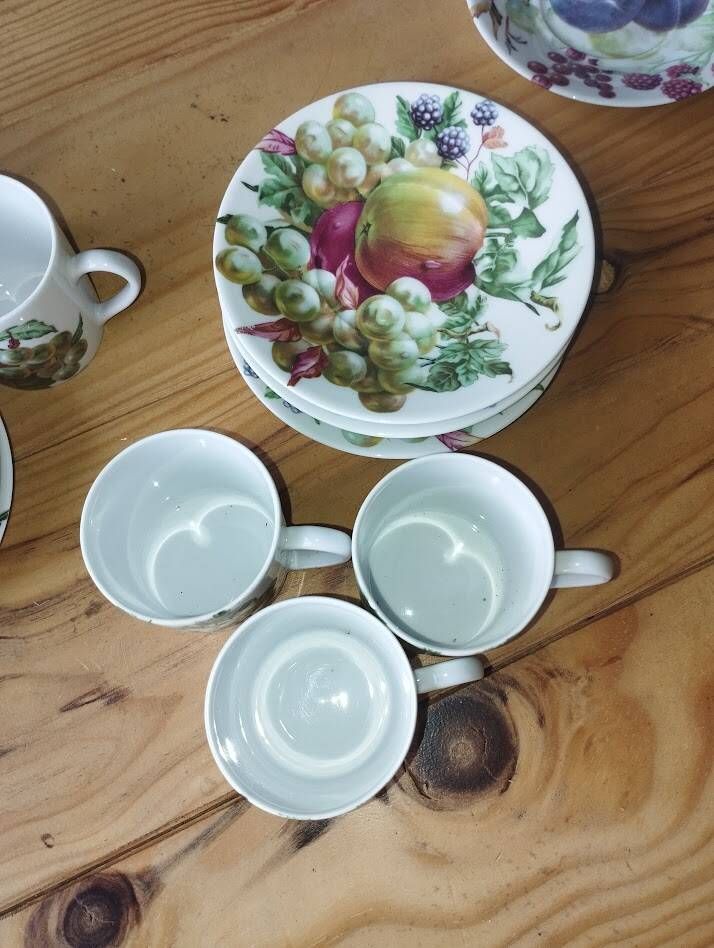 Coffee service for 8 people in limoges porcelain lazeyras – brand new condition