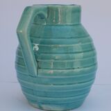 Blue-green pitcher in Orchies earthenware