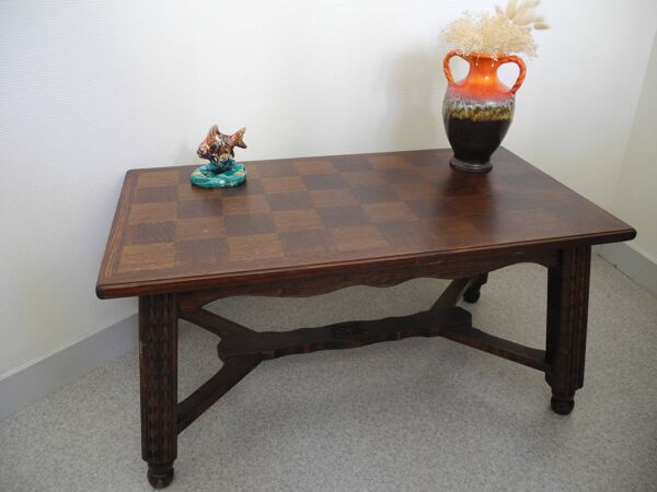 table basse salon bois déco vintage rustique champêtre