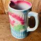 Old slip pitcher Made in France Sweet pea