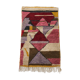 Moroccan Berber boujaad ecru carpet with colorful patterns 153x95cm