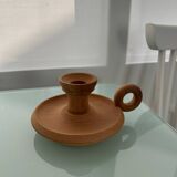 Natural wood candle holder