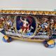 Gien earthenware jardinière, Renaissance model, 20th century.