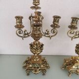 Pair of bronze candlesticks