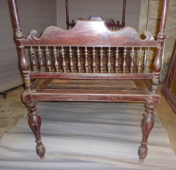 Colonial rosewood bed