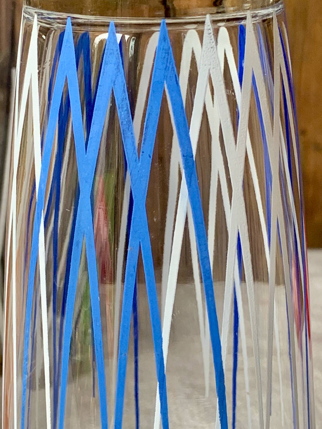 5 grands verres colorés limonade 1950