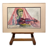 Framed watercolor