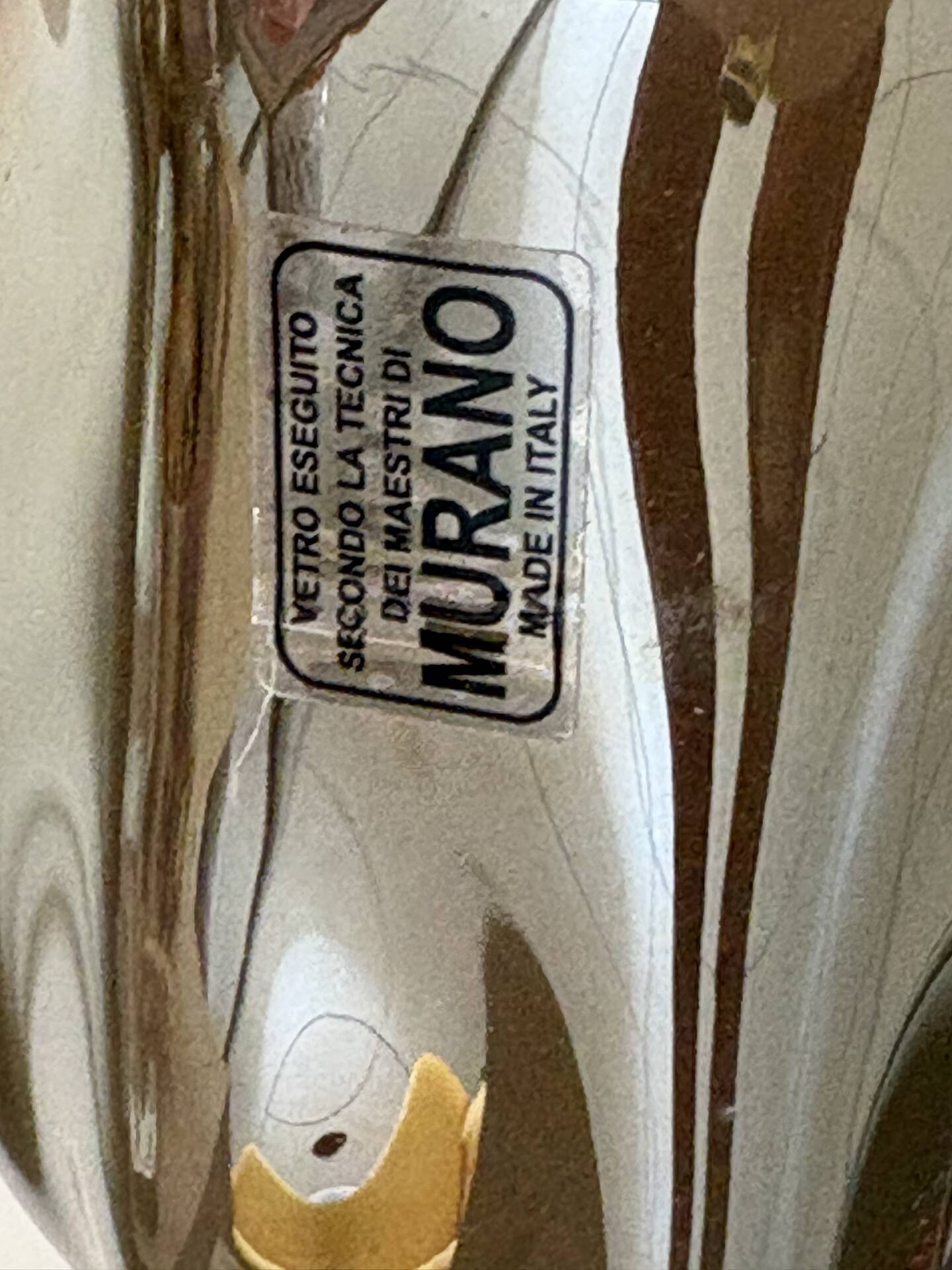 36cm Vintage Murano Glass Candle Holder