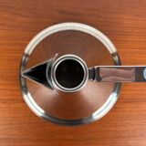 Postmodern German stainless steel kettle by Fissler, 1980s.