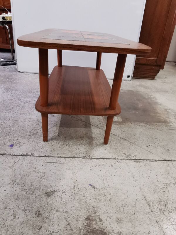 Table basse teck et carrelage Dhalia