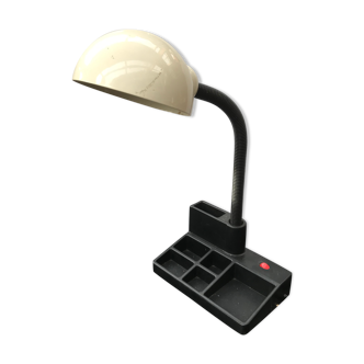 Lampe de bureau organisateur métal beige