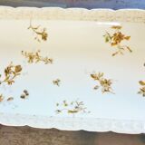 Long fish and meat dish, 19th century, Haviland Limoges porcelain, 66cm