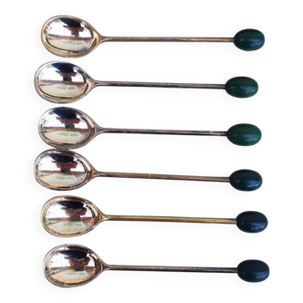 6 Silverplated mocca spoons