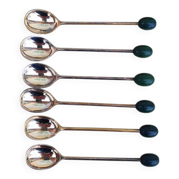 6 Silverplated mocca spoons