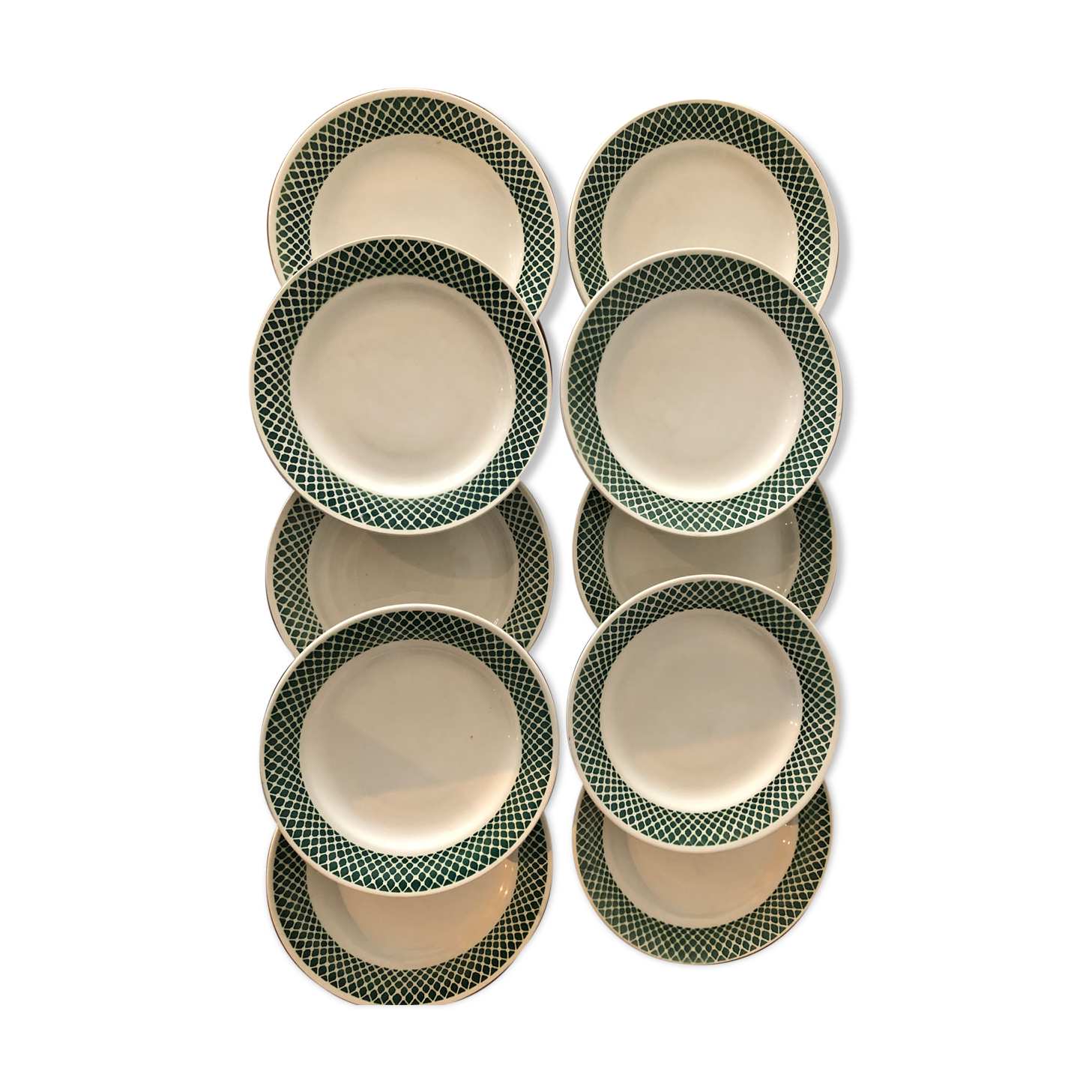 Vintage dessert plates, Iron Land