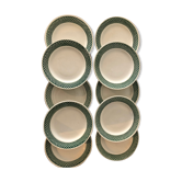 Assiettes à dessert vintage, Terre de fer