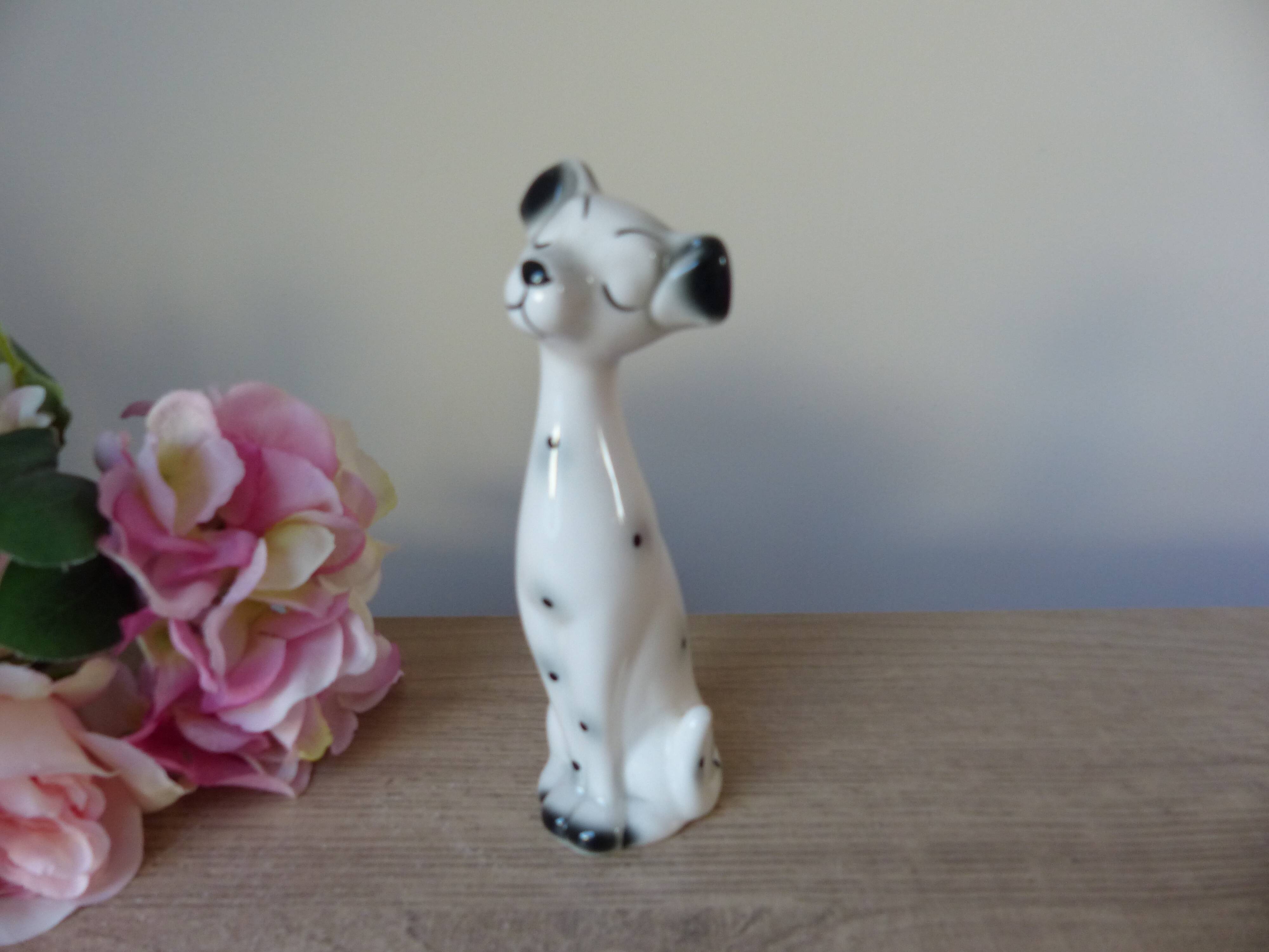 Vintage Dalmatian Dog Figurine, 1970s Ceramic Statue