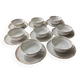 8 coffee, tea or chocolate cups & saucers Ferdinand Deshoulières