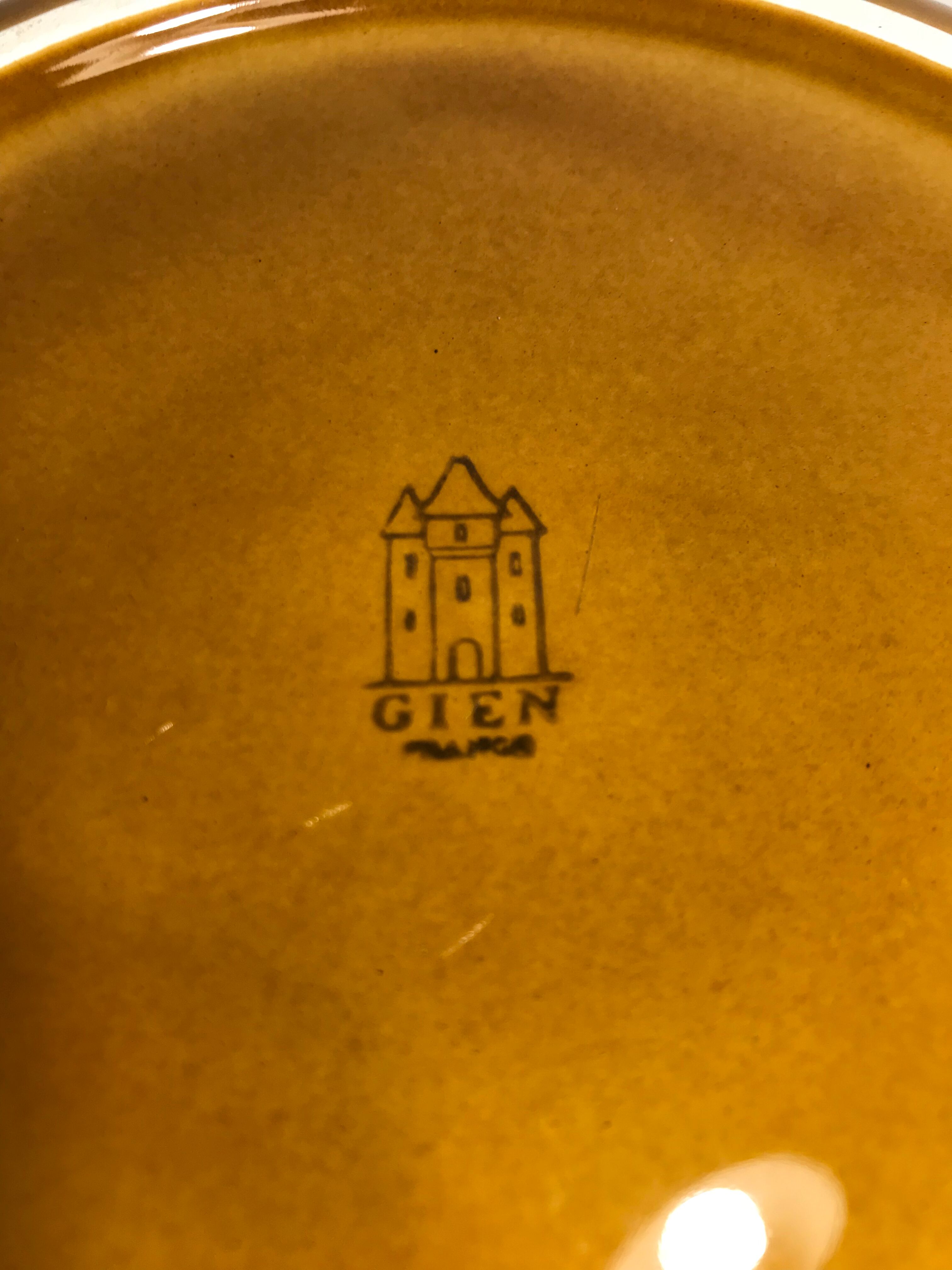 Old bowl ceramic Gien France