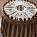 Scandinavian pendant lights in linen and wood from the 60s/70s.