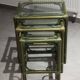 Vintage nesting table, green in colour.