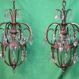 Par of Gilt bronze Chandelier C.1900 Italy
