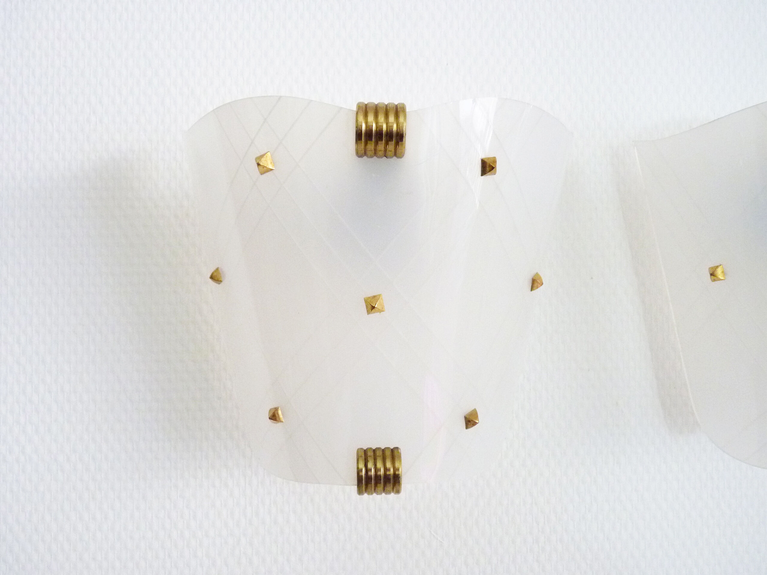 Lot of 3 brass and Rockabilly plexiglass wall light year 50