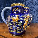 Pair of Gien Earthenware Pitchers, 20th Century