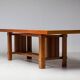 Table Frank Lloyd Wright ‘608 Taliesin’ + four Mackintosh chairs “309 Ingram”
