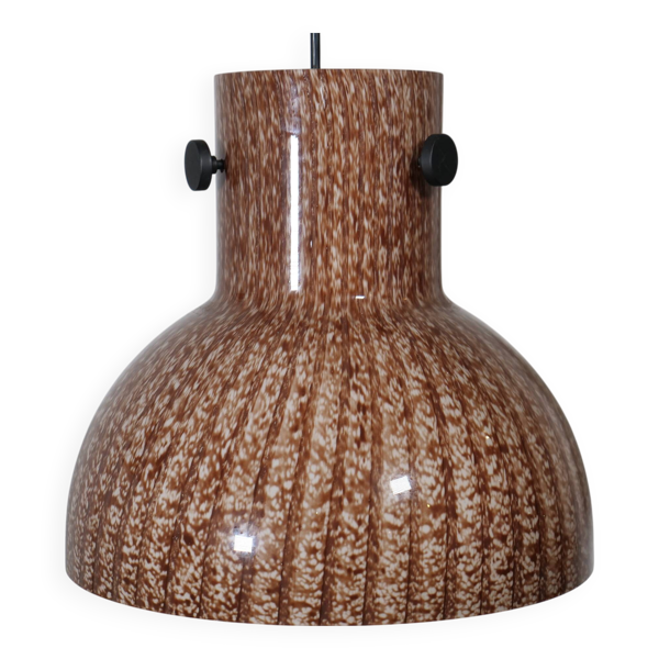 Lampe de plafond suspendue en verre design Peill et Putzler des années 1970