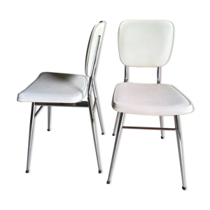 Paire de chaises chrome