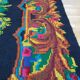 The bee rug, amazing vintage romanian wool rug, elegant romantic, bohemian design, rustic eclectic