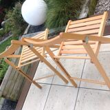 Pair of folding chairs Scandinavian style 70s