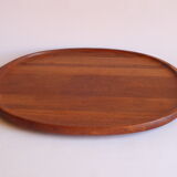 Oval Teak Wooden Serving Tray by Jens Quistgaard for Dansk Designs, Denmark 1960s.