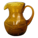 Biot amber/orange bubbled glass pitcher