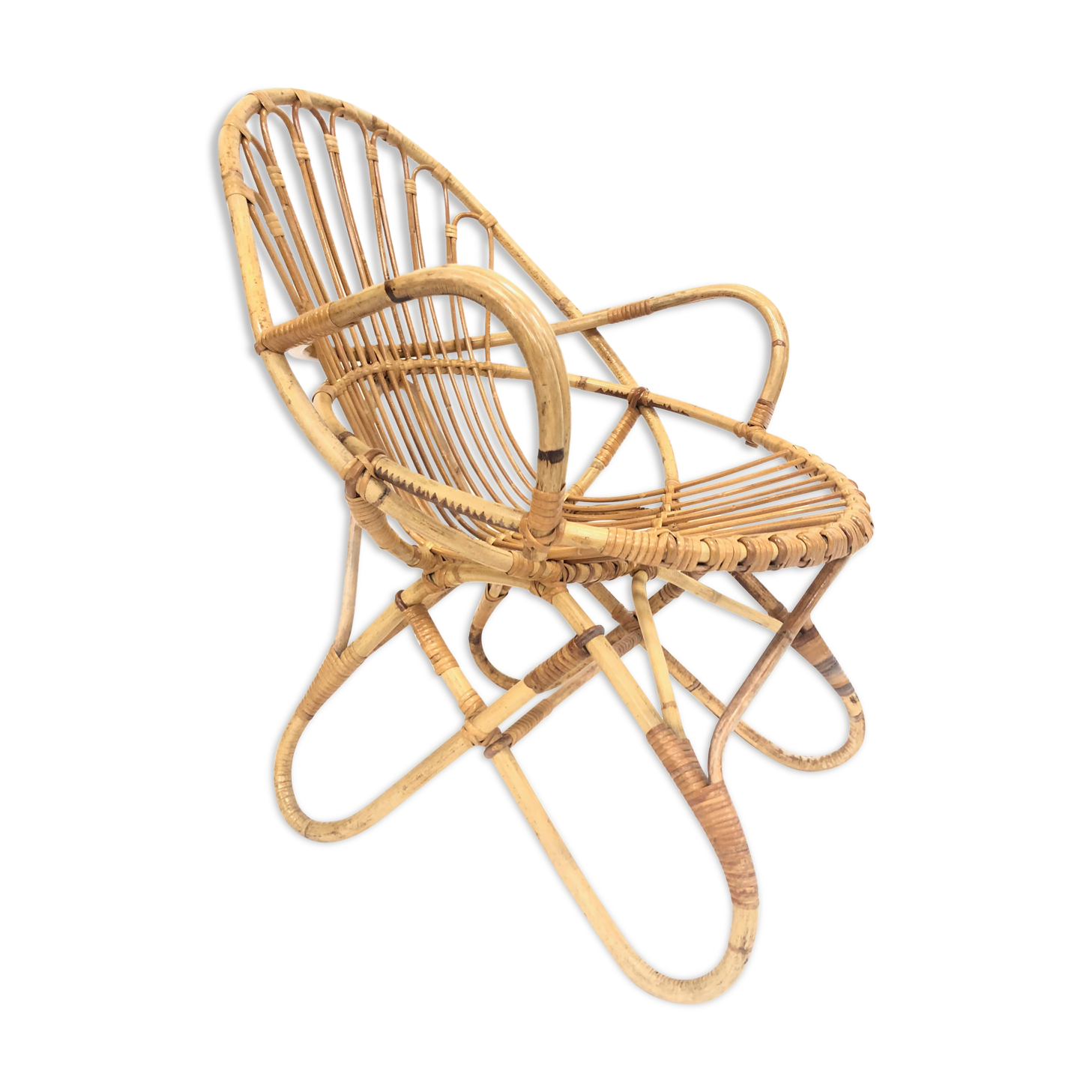 Rohe Noordwolde rattan chair, 1960, Netherlands