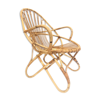 Rohe Noordwolde rattan chair, 1960, Netherlands