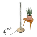 Jaren 70 glazen vloerlamp met chroom