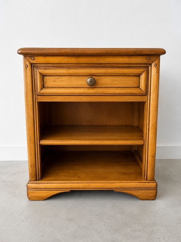 Wooden bedside table