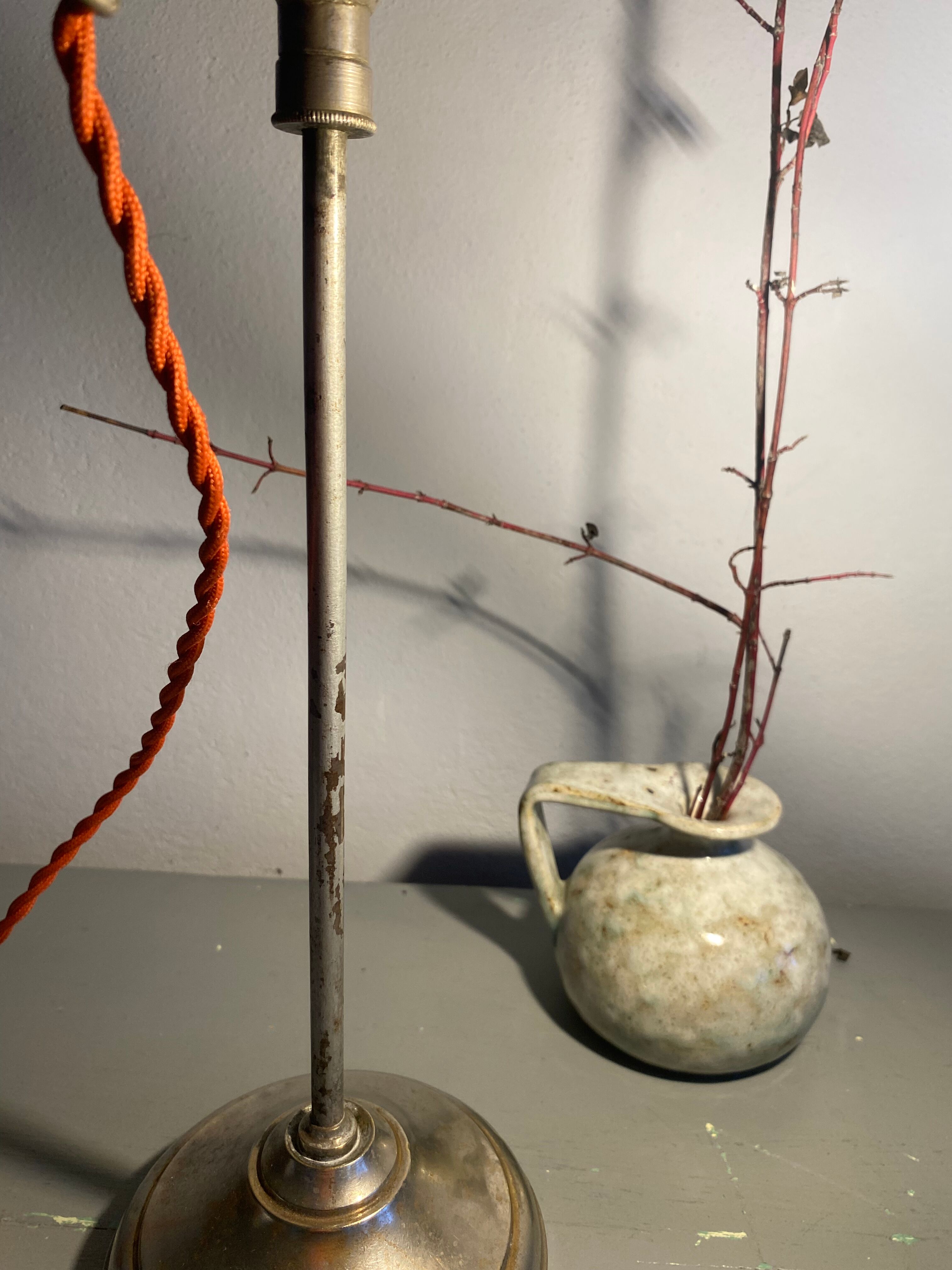 Workshop lamp, painted lampshade, 2m cable