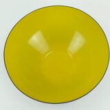 Vintage danish krenit bowl herbert krenchel yellow enamel torben orskov 50s