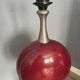 Lamp by Philippe Barbier Vintage 1970s France Burgundy Color