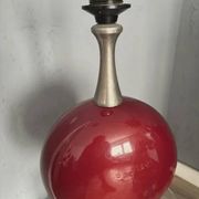 Lamp by Philippe Barbier Vintage 1970s France Burgundy Color